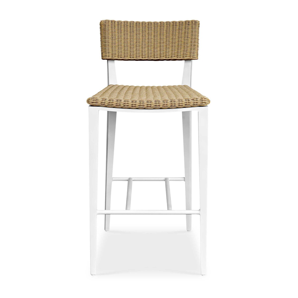 Calbas White Outdoor Bar Stool, Outdoor Stool by Uttermost, 1'7.75" width x 3'6.25" height x 1'10.6" depth View 1