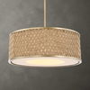 Pinchot 4 Light Rattan Drum Pendant, Ceiling Light by Uttermost, 22.25" width x 8.5" height x 22.25" diameter thumbnail 2