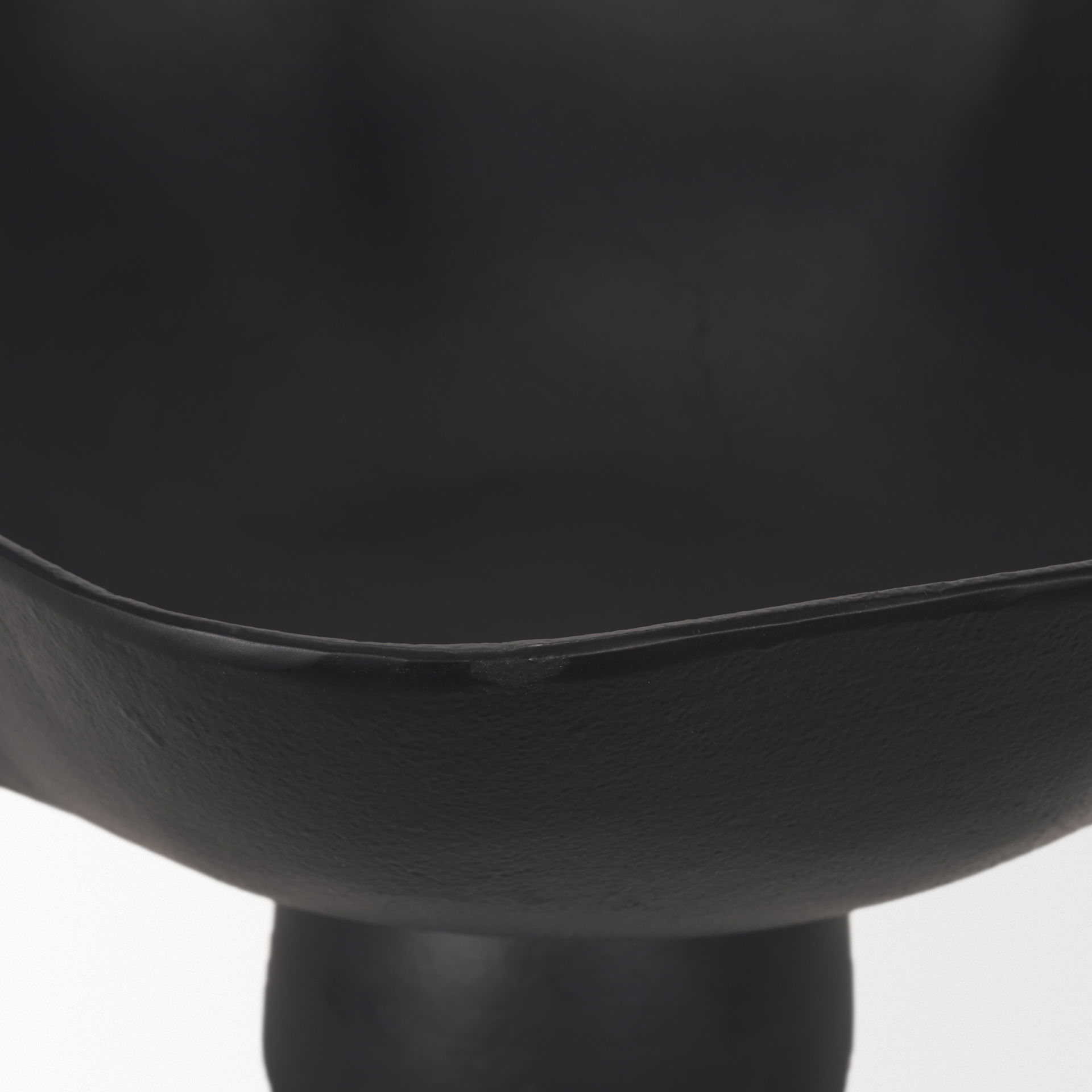 Radka Large Matte Black Metal Decorative Bowl, by Mercana, 19.69" length x 15.75" width x 8.25" height View 7