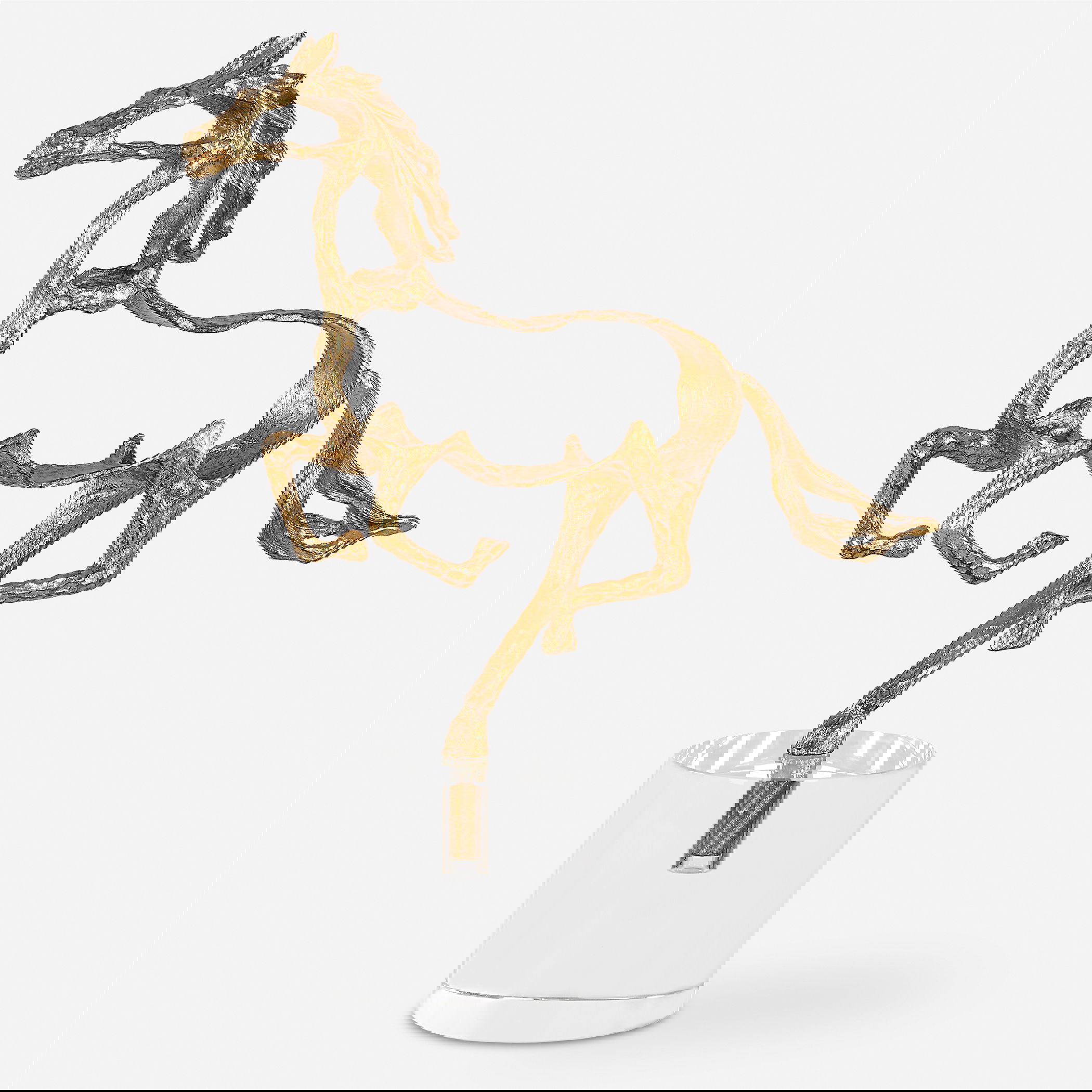 Gallop Gold Sculpture, Decorative by Uttermost, 14" width x 14.75" height x 4" depth View 1