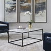 Vola Modern White Marble Coffee Table thumbnail 3