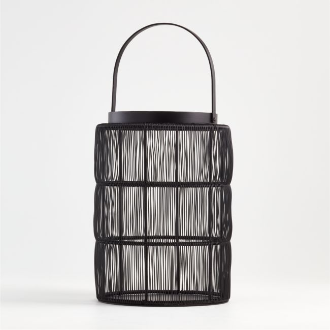 Online Designer Patio Ora Black Wire Lantern 12.75