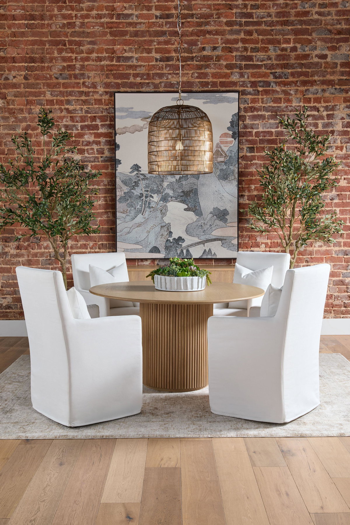 Belfast 54' Round Dining Table, by Essentials for Living, 54" width x 29.75" height x 54" depth View 12