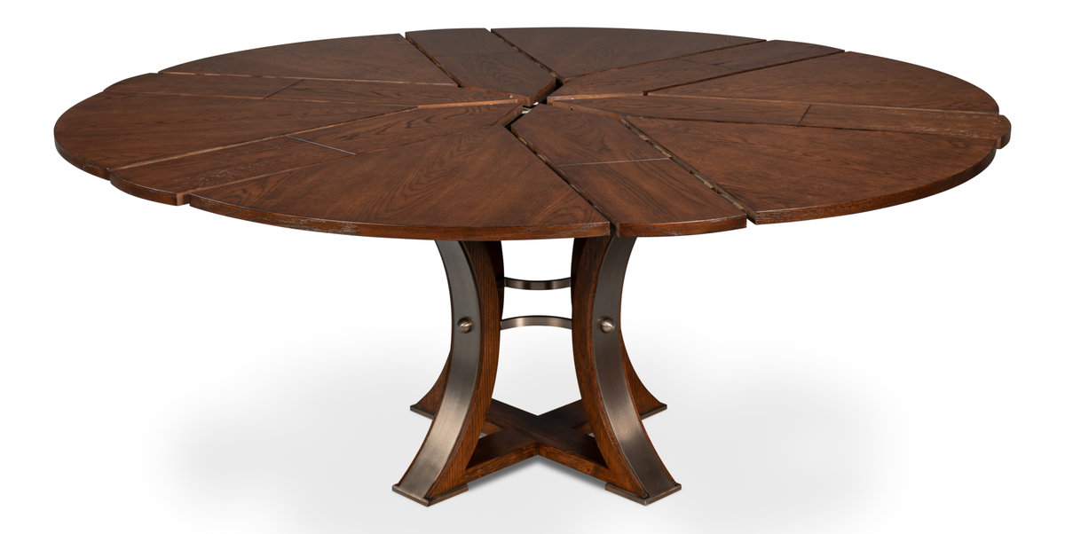 Tower Jupe Dining Table  Med Palladio, by Sarreid, 4'7" length x 4'7" width x 2'6" height View 9