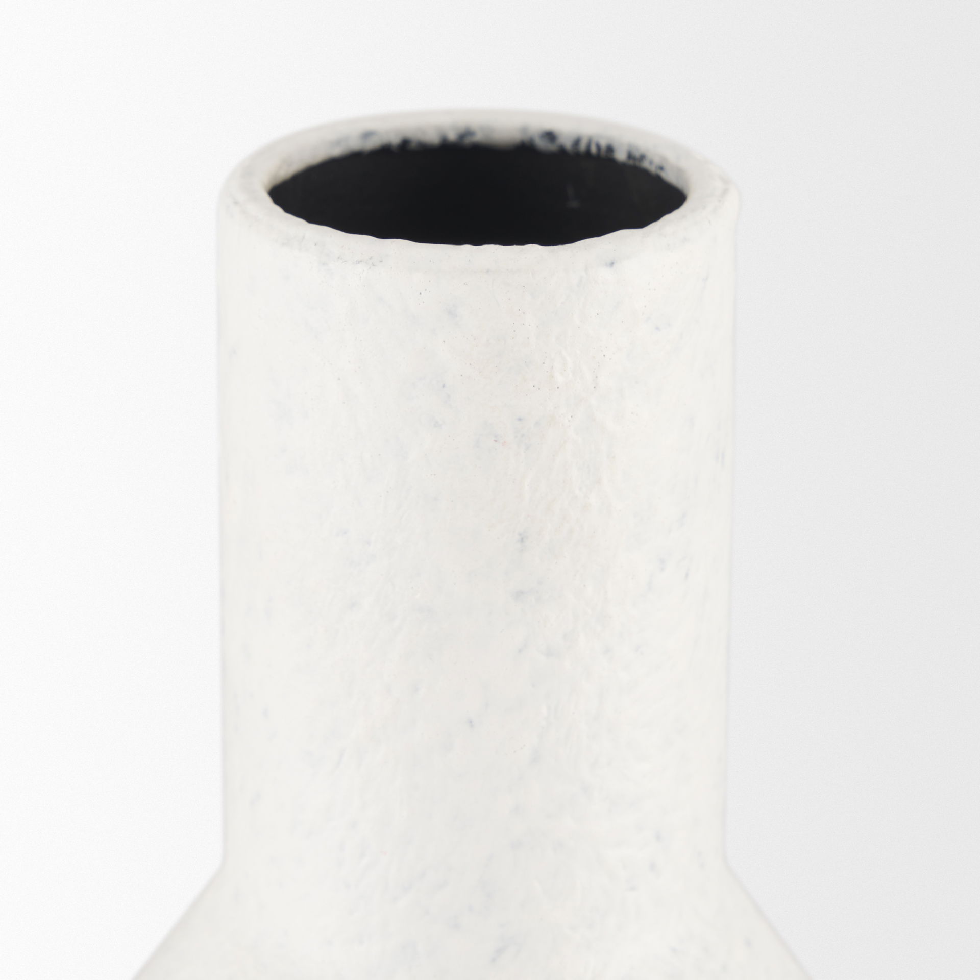 Townley Small White with Black Ombre Metal Vase large image 
