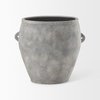 Zuma  Light Gray Ceramic Floor Vase, by Mercana, 27.17" length x 18.11" width x 24.41" height thumbnail 3