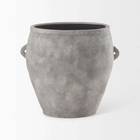 Zuma Light Gray Ceramic Floor Vase