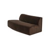 Naomi Convex Sofa Dark Brown, Sectional Sofa by Moe's Home, 80.7" width x 28.3" height x 39" depth thumbnail 3