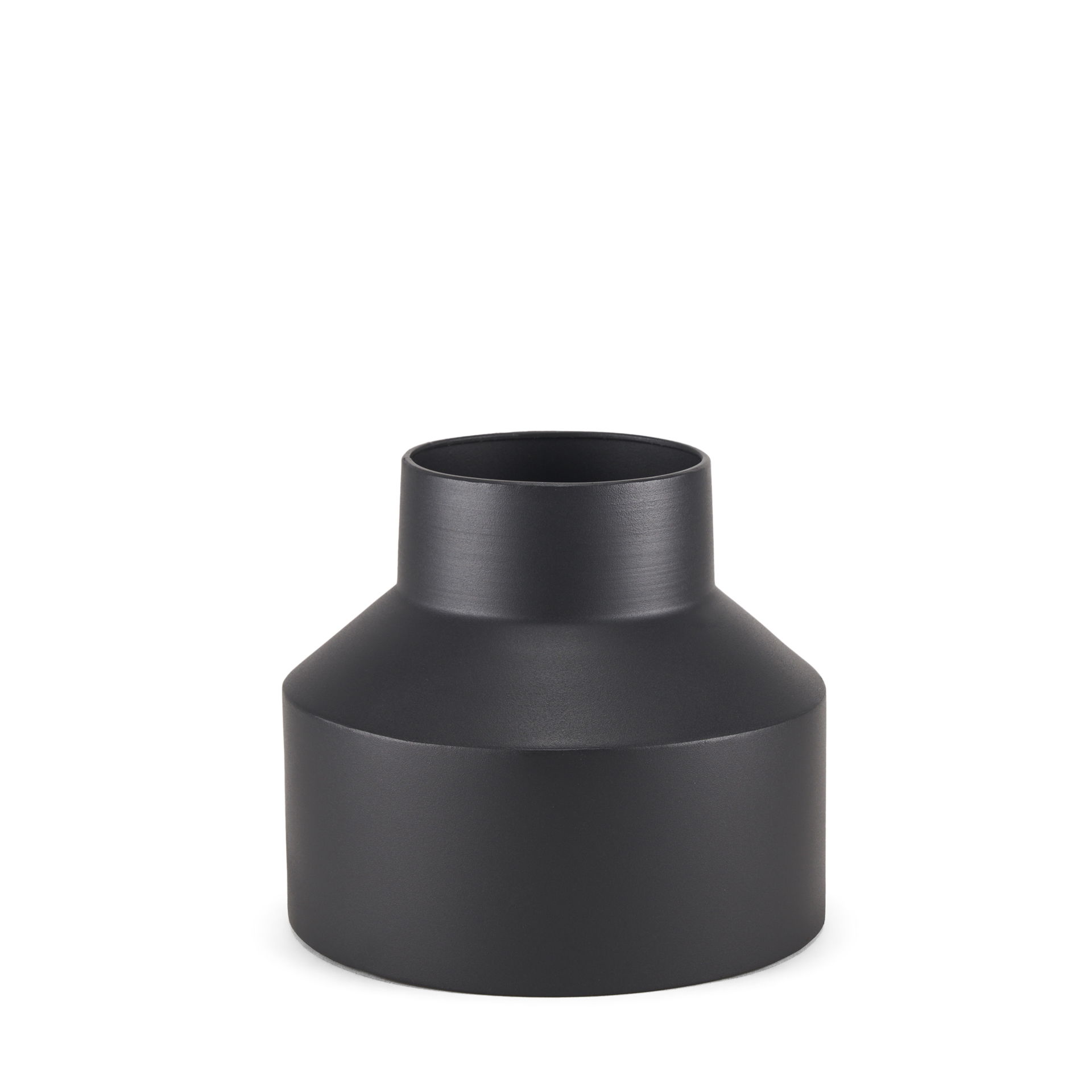 Tosca Medium Matte Black Metal Vase large image 