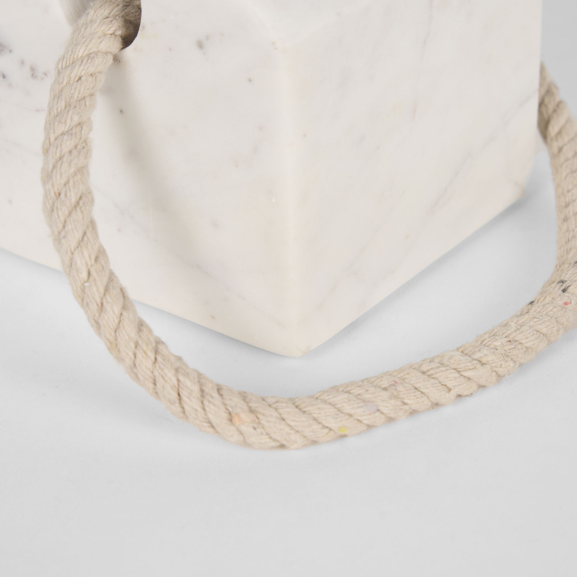 Raena White Marble House Door Stopper, Decorative Object by Mercana, 4" length x 4" width x 4.75" height View 8