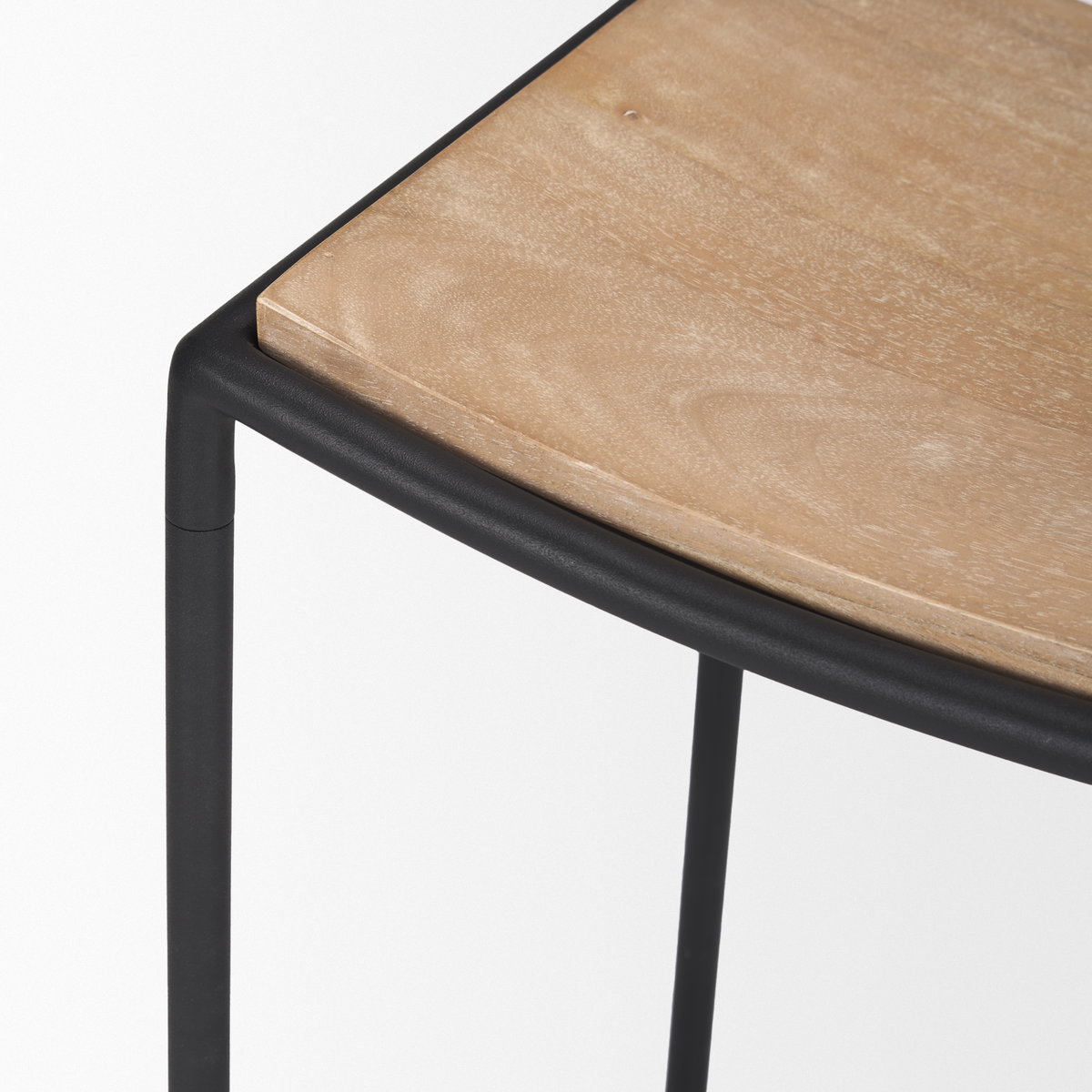 Taniel Backless 26in Seat Counter Stool | Light Brown Metal with Metal, Counter & Bar Stool by Mercana, 18" length x 16" width x 27.25" height View 12
