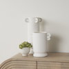 Dylan Small Textured Off White with Handles Ceramic Vase, by Mercana, 6.25" length x 9.5" width x 10" height thumbnail 2