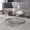 Kellen Glass Coffee Table, Furniture by Uttermost, 32" width x 17.25" height x 32" depth thumbnail 5