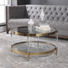 Kellen Glass Coffee Table, by Uttermost, 32" width x 17.25" height x 32" depth thumbnail 5