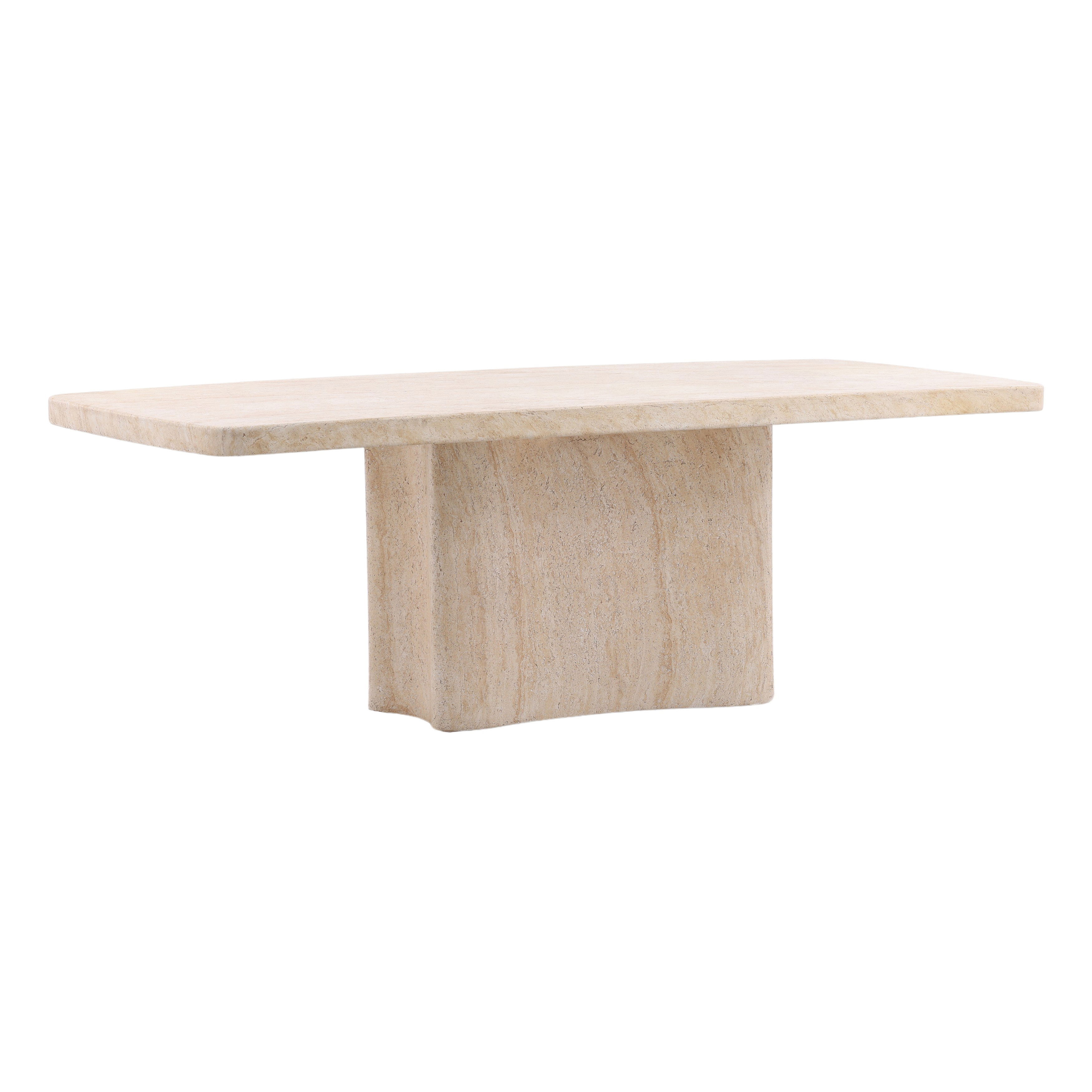 Payson Outdoor Dining Table Natural, by Dovetail, 88.5" width x 30.3" height x 39.4" depth View 1