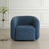 Junie Blue Swivel Barrel Chair, Accent Chair by Uttermost, 34.5" width x 29" height x 33" depth thumbnail 4