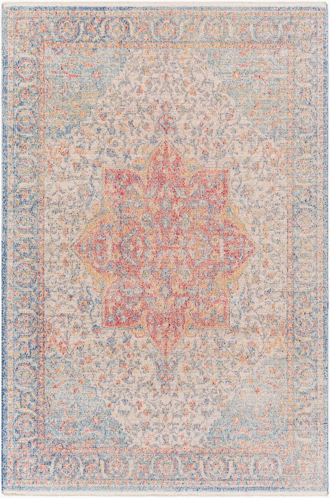 Subtle Machine Woven Rug, by Surya, 1'3.75" length x 1'3.75" width