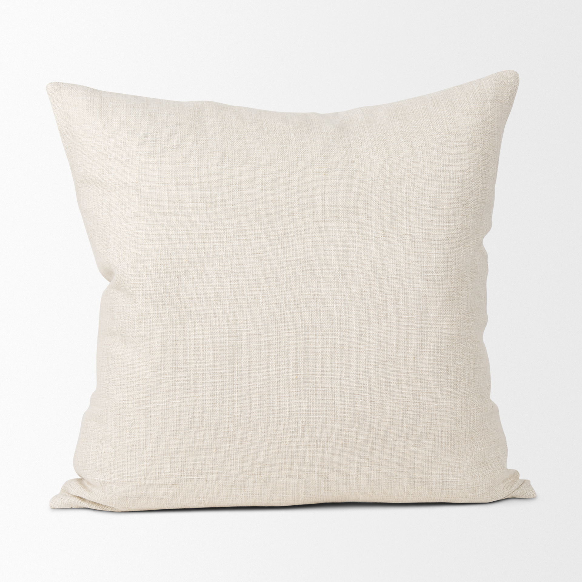 Jacklyn Cream Linen Square Decorative Pillow Cover large image 