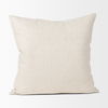 Jacklyn Cream Linen Square Decorative Pillow Cover thumbnail 4