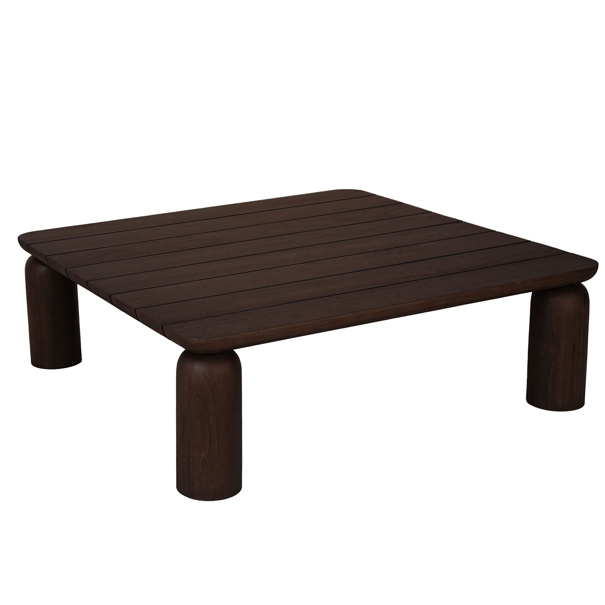 Barclay Outdoor Coffee Table Brown, Outdoor Table by Moe's Home, 3'11.99" width x 1'3.51" height x 3'11.99" depth View 2
