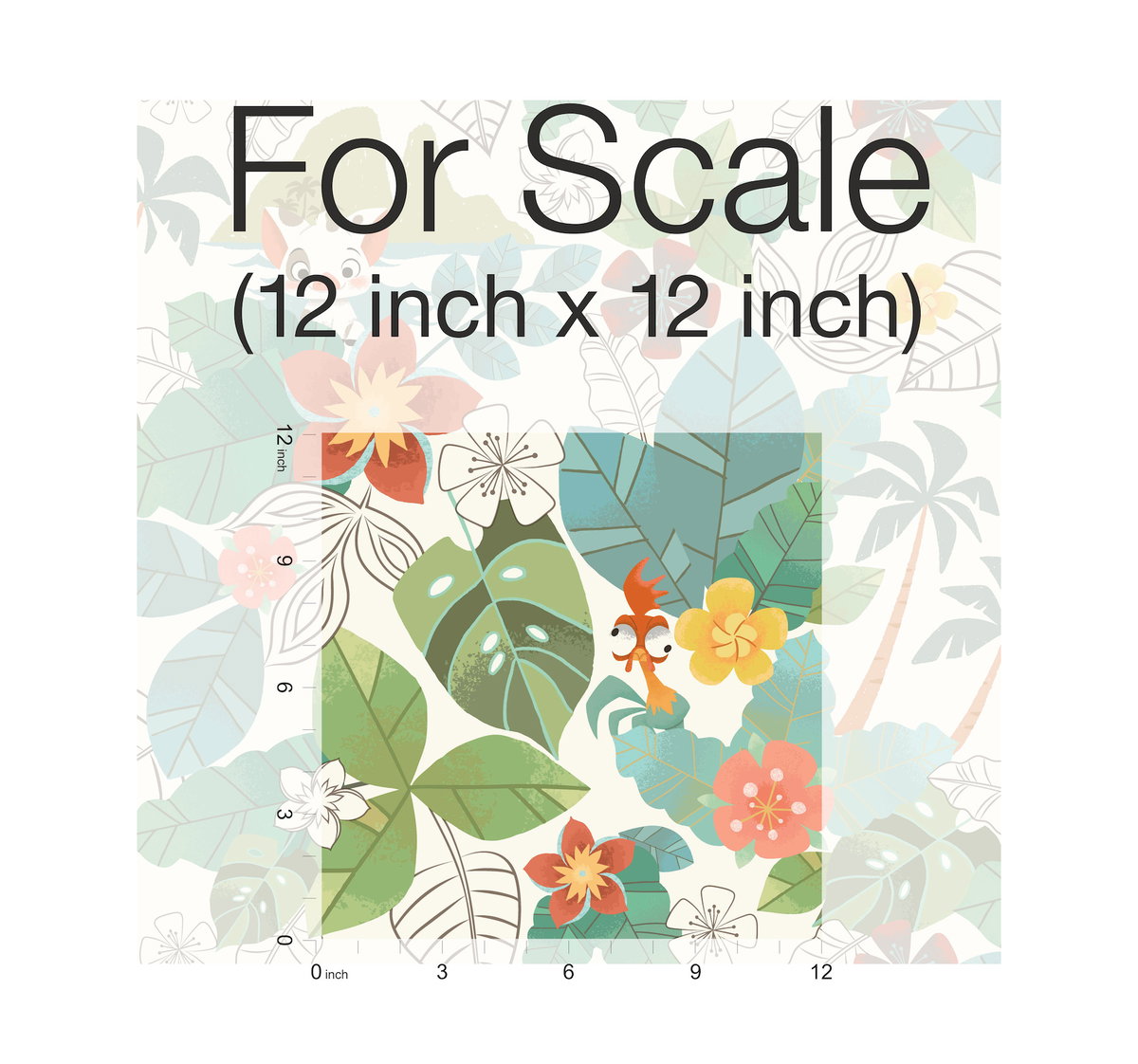 Disney Moana Jungle Red & Green Wallpaper, by York Wall, 33' length x 1'8.5" width x 0.02" depth View 3