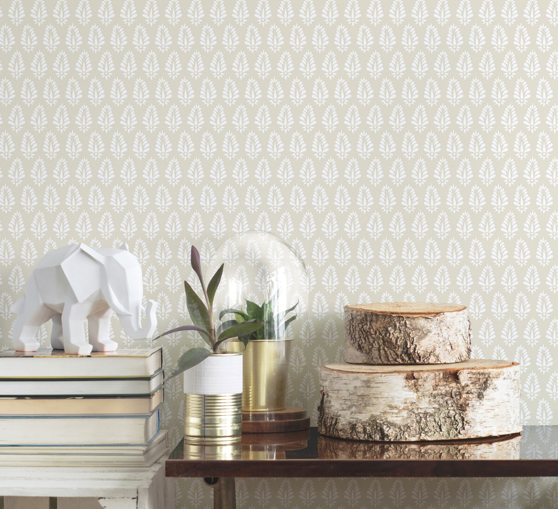 Mehndi Neutral Wallpaper, by York Wall, 27' length x 2'3" width x 0.02" depth View 3