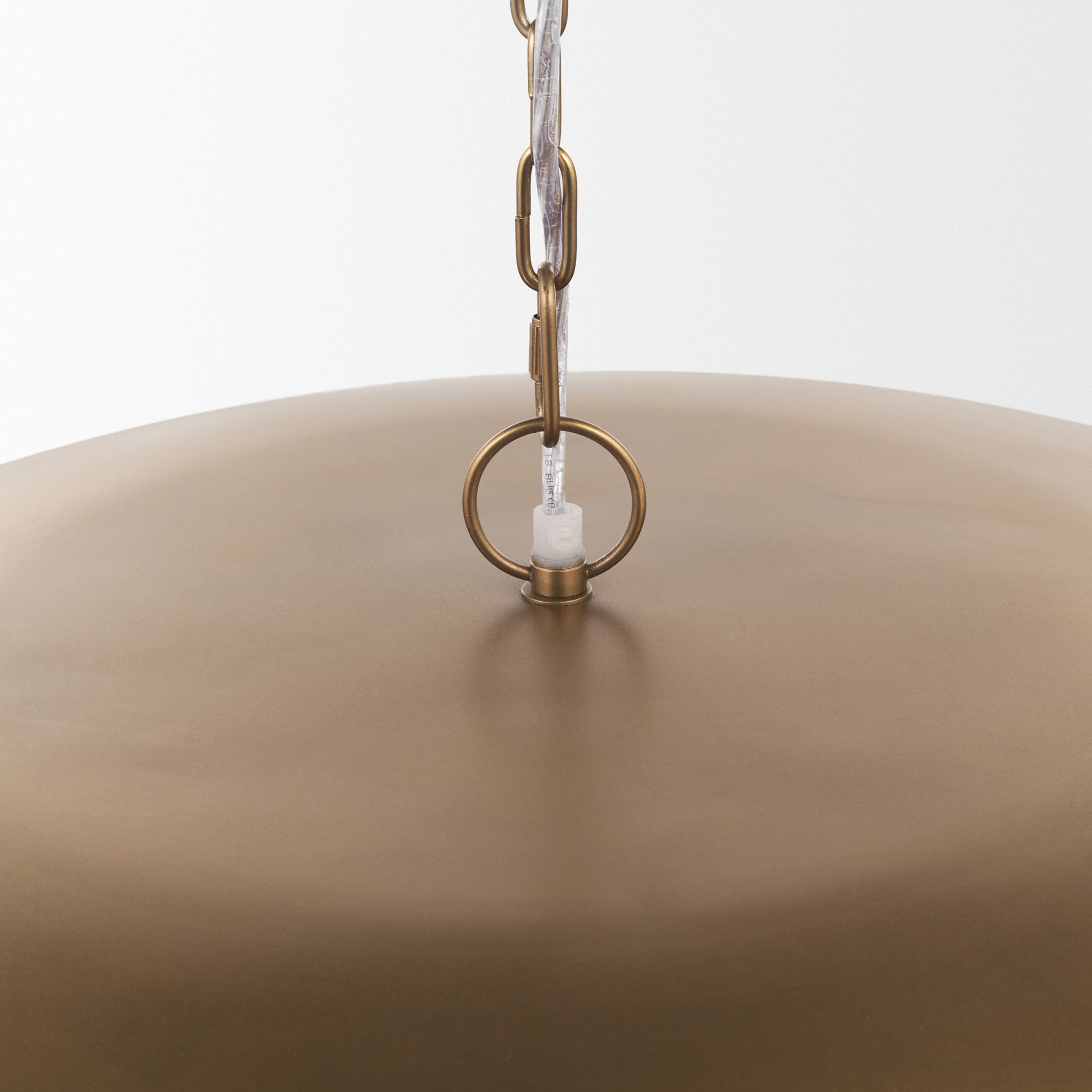Sanne Antiqued Gold Metal with Silver Foil Wide Pendant Light large image 