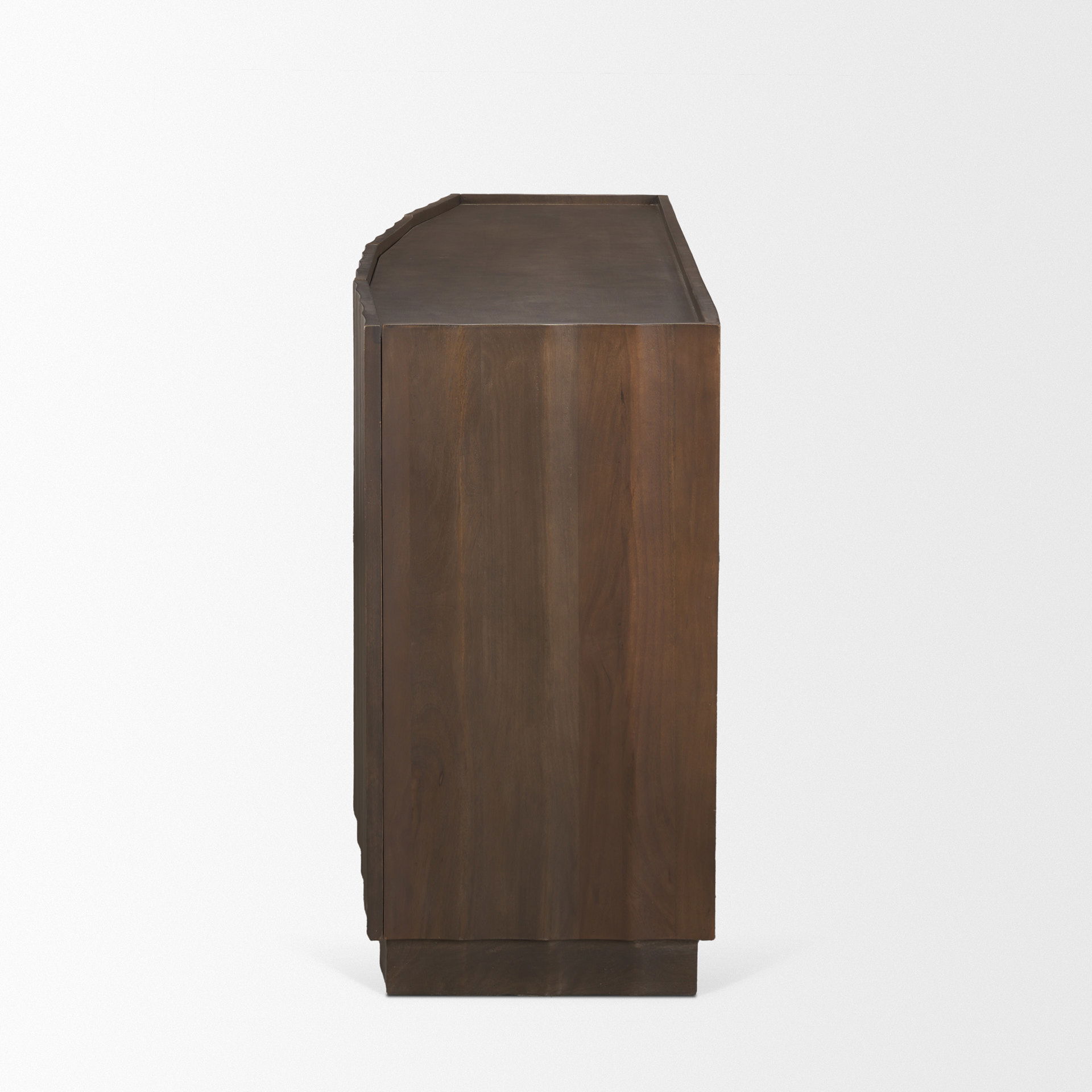 Swanson Dark Brown Wooden Scalloped Sideboard large image 