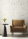 Perfect Petals White & Gold Wallpaper, by York Wall, 32'9.48" length x 1'8.8" width x 0.02" depth thumbnail 3