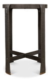 *Forged Slats Side Table/Moleskin, Side & End Table by Sarreid, 18" length x 18" width x 25" height thumbnail 3