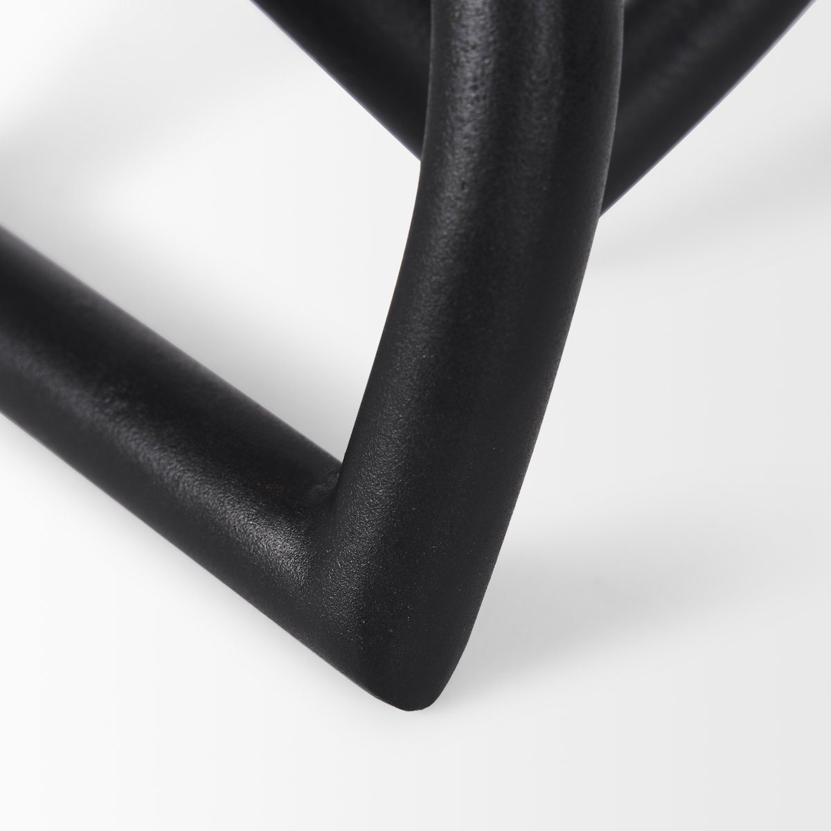 Locke Small Matte Black Metal Decorative Object, by Mercana, 5.12" length x 4.72" width x 5.31" height View 8