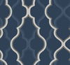 Double Damask Dark Blue Wallpaper, by York Wall, 27' length x 2'3" width x 0.02" depth thumbnail 1