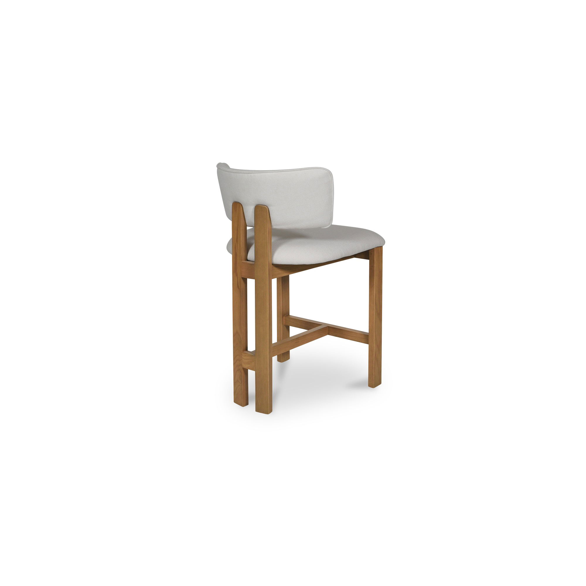 Morel Counter Stool Cream, Counter & Bar Stool by Moe's Home, 21.25" width x 35.43" height x 22.04" depth View 3