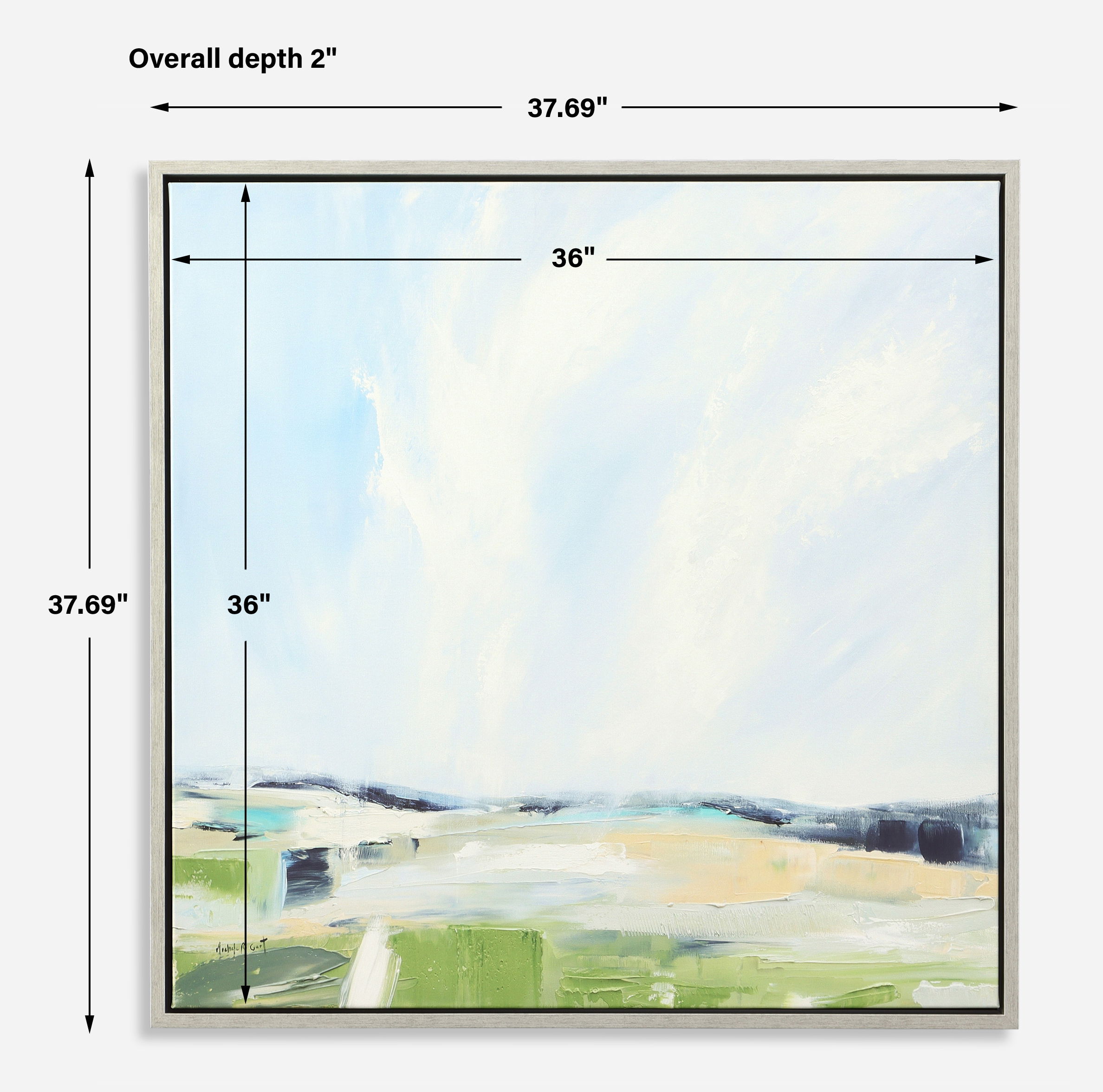 For His Glory Framed Landscape Art, Painting by Uttermost, 37.69" width x 37.69" height x 2" depth View 3