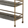 Loxley Bar Cart Brown, Bar Carts & Cabinet by Dovetail, 36" width x 39" height x 15" depth thumbnail 4