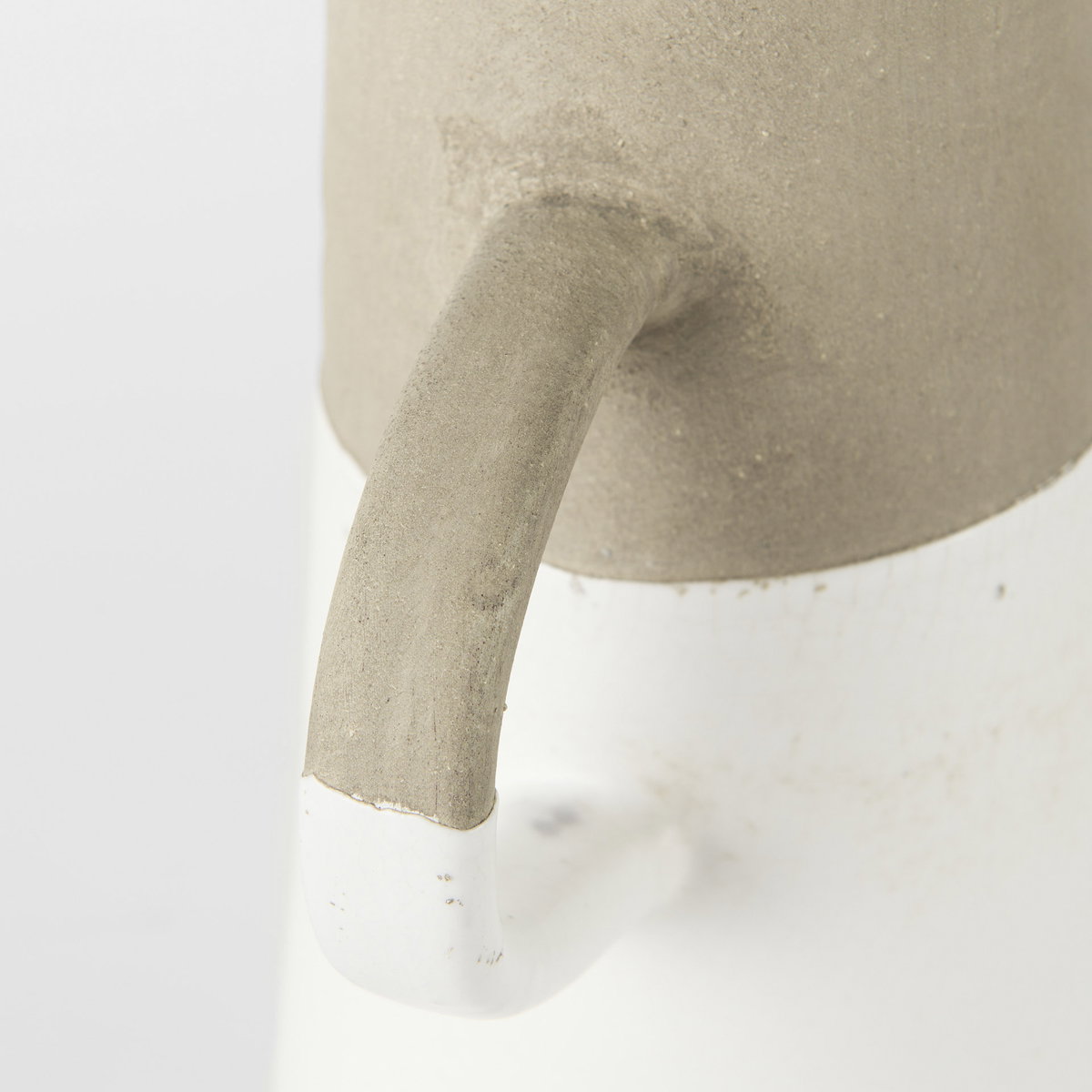 Garand Medium 15H Two-Toned White Natural Ceramic Jug, Decorative Jar by Mercana, 7.48" length x 5.12" width x 13.58" height View 13