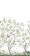 Lingering Garden White Wall Mural thumbnail 0