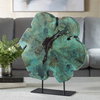 Bahati Wood Blue Sculpture, Figurines & Statue by Uttermost, 19.7" width x 22.8" height x 5.5" depth thumbnail 2