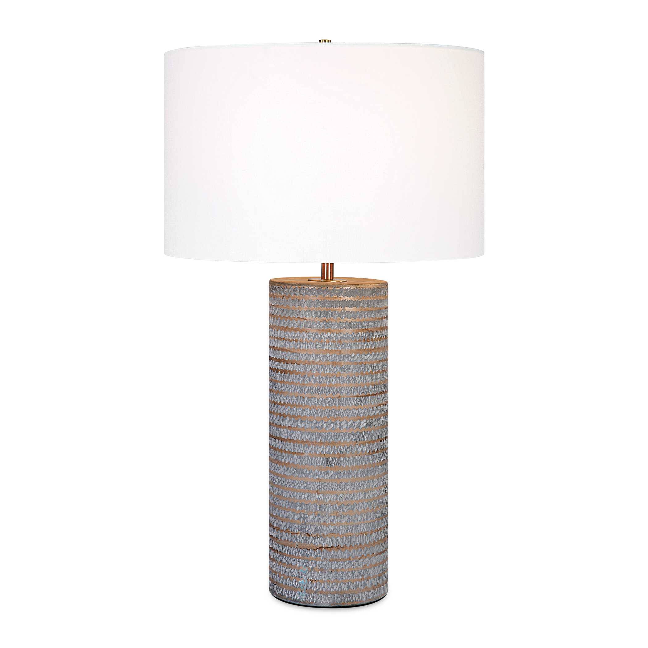Monolith Gray Table Lamp, by Uttermost, 16" width x 28.5" height x 16" depth View 1
