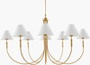 Montclaire Chandelier, by Surya, 38" length x 64" width x 34" height thumbnail