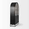 Sloan 85.5H Black Wood with Black Metal Frame Arch Cabinet thumbnail 5