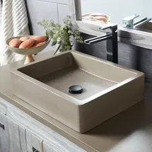 Online Designer Living Room NSL1915-E NativeStone Stone Handmade Rectangular Undermount Bathroom Sink