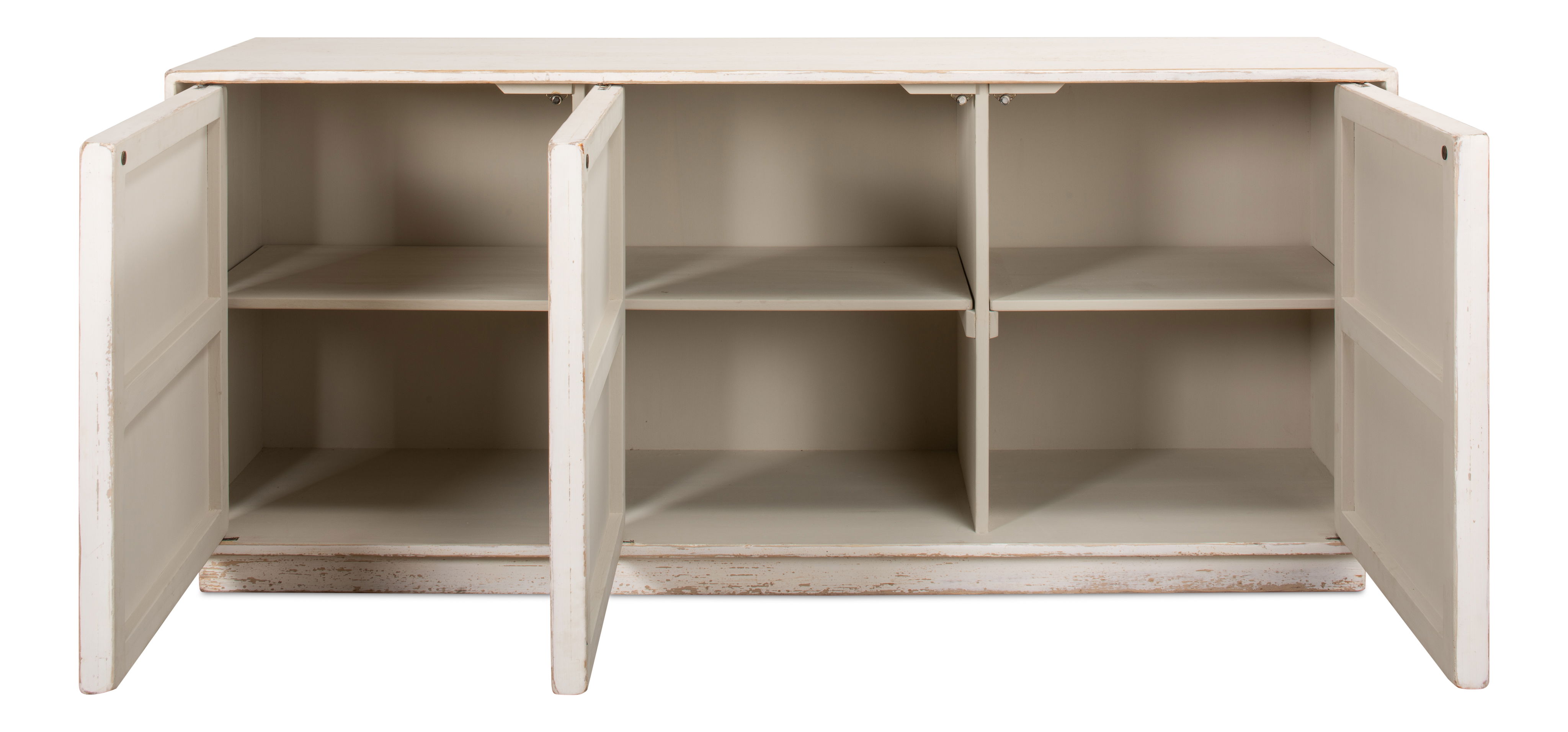 Louvered Sideboard, Whitewash large image 