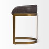 Hollyfield Low Back 24.75in Seat Counter Stool | Charcoal Brown, Counter & Bar Stool by Mercana, 20.5" length x 19.7" width x 28.7" height thumbnail 4