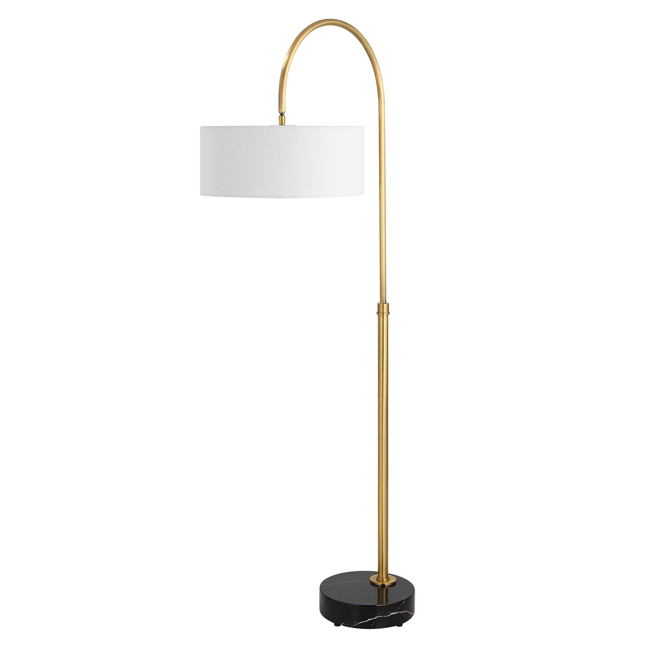 Huxford Brass Arch Floor Lamp large image 