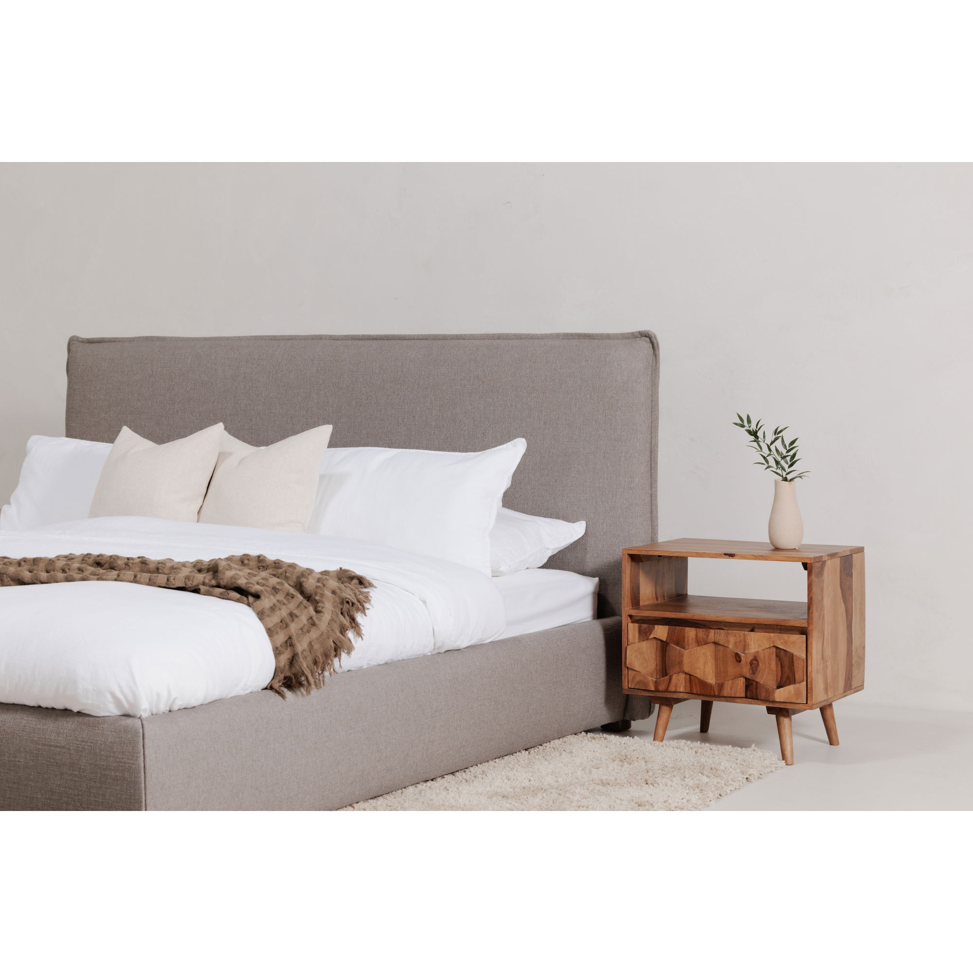 O2 Nightstand Natural, by Moe's Home, 22" width x 22" height x 16" depth View 13