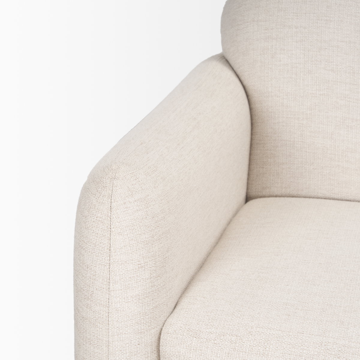 Hale Sofa with Medium Brown Wood and Oatmeal Fabric, Sofas & Sectional by Mercana, 90" length x 33.75" width x 31.5" height View 10