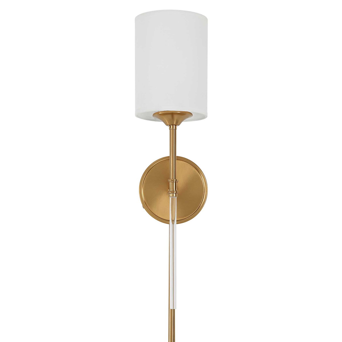 Awyr 1 Light Brass Sconce, by Uttermost, 5" width x 20" height x 6.5" depth View 5
