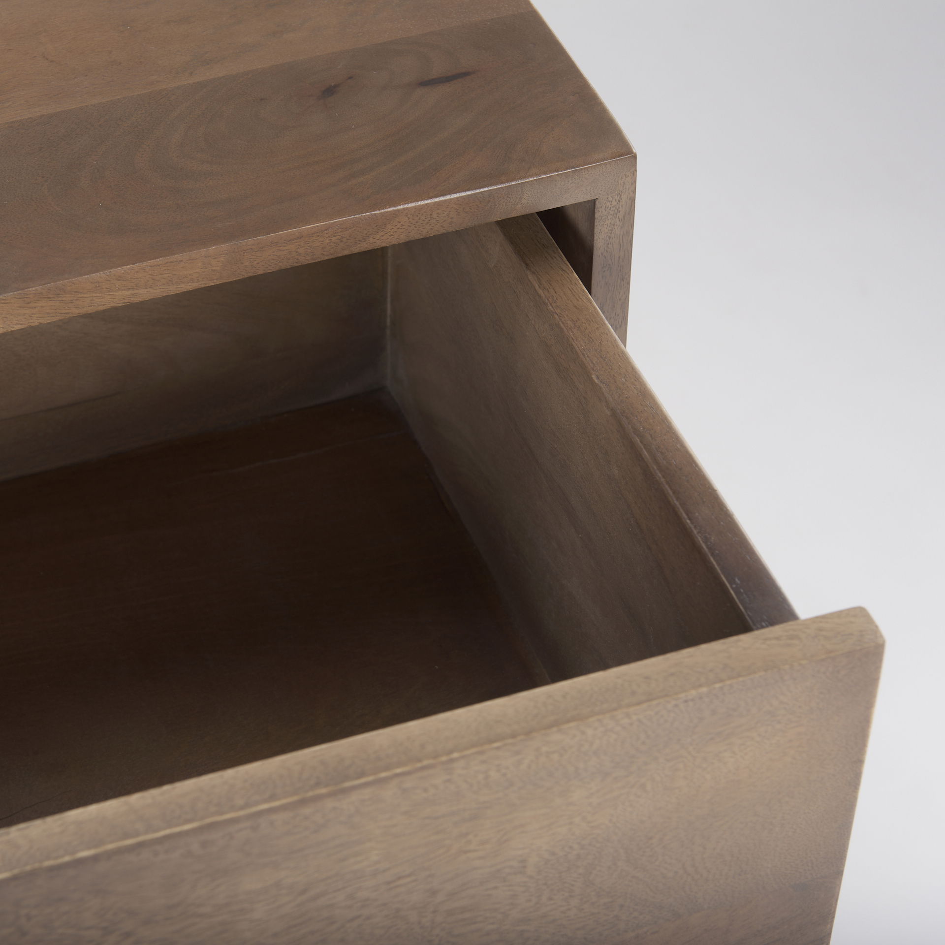 Astrid  36L x 17W x 30.3H Medium Brown Solid Wood 3 Drawer Cabinet, Cabinets & Chest by Mercana, 36" length x 17" width x 30.25" height View 13