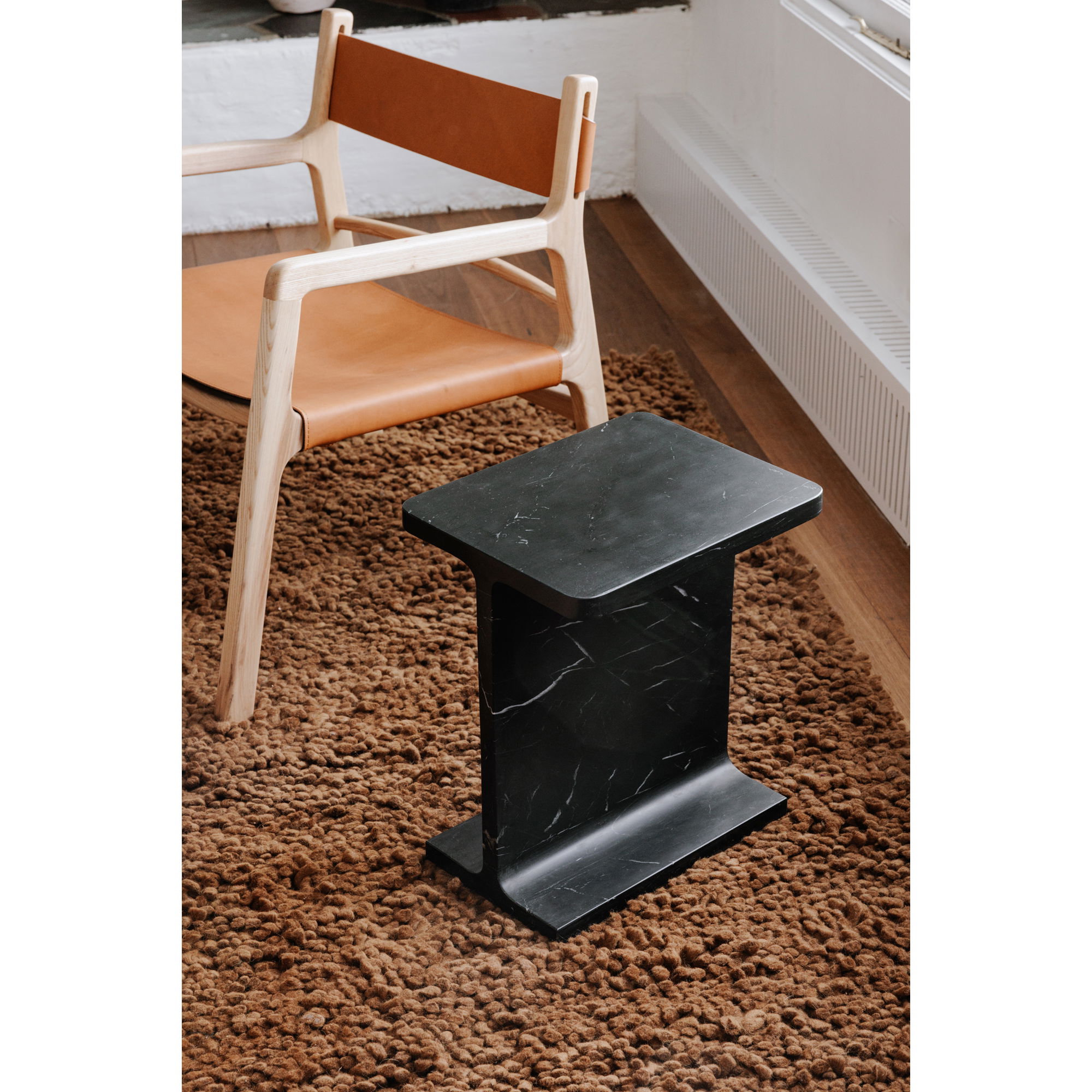 Tullia Accent Table Black, Side & End Table by Moe's Home, 15" width x 18" height x 12" depth View 7